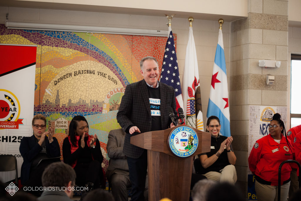 Salesforce helps kick off City Year's MLK Day event in Chicago's Deneen Elementary School.