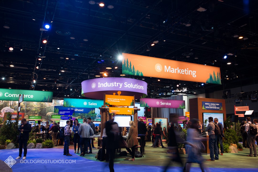 Salesforce Connections Campground tradeshow room at McCormick Place