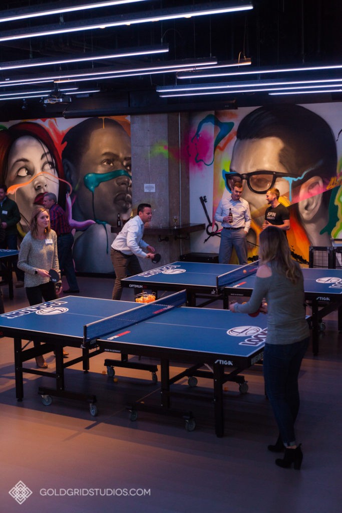 Corporate outing to SPIN ping pong in Chicago