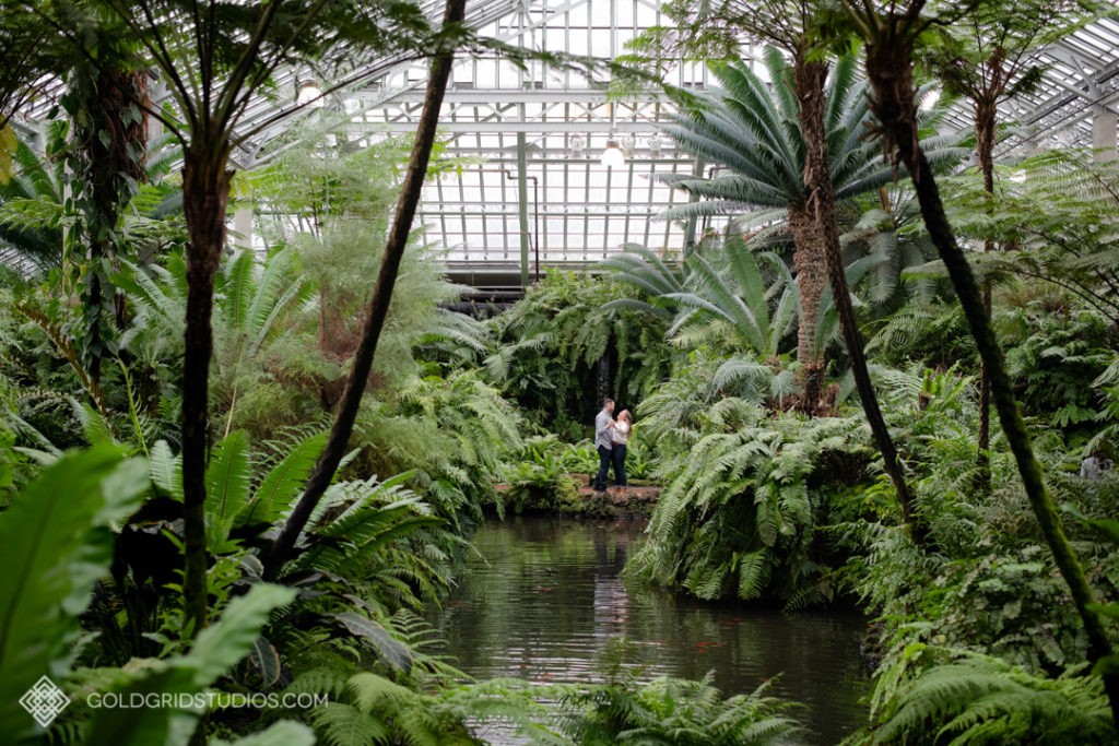 Couple at Garfield Park Conservatory in Chicago