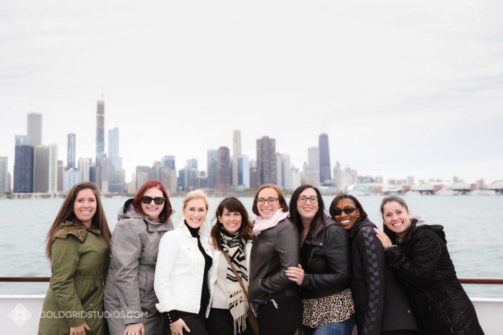 Group photo on Chicago Architectural Boat Tour